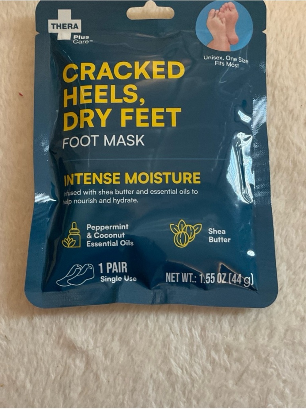 Cracked Heels Dry Feet Foot Mask - Navy Blue